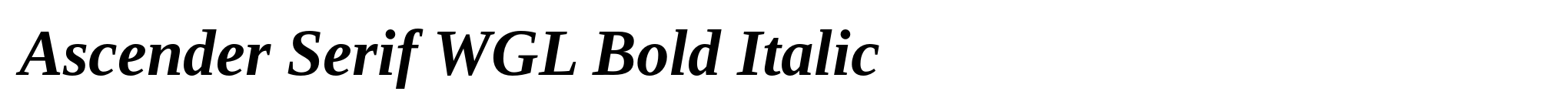 Ascender Serif WGL Bold Italic image
